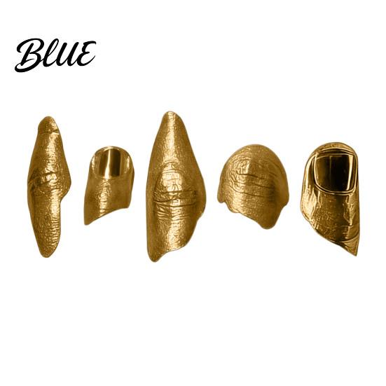 Artistic Ring 1/5Pcs No Manicure Open Irregular Metallic Skin Women