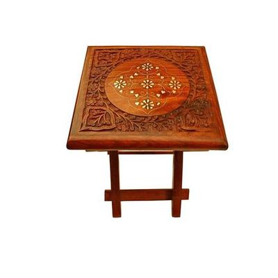 Wooden Folding Stool Square Living Room Center Table Wooden Folding Coffee Tea Table