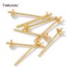Base per orecchini a perno in ottone placcato oro 14K, perno vuoto, vassoio per orecchini a perno, tappo per orecchie per la creazione di orecchini fai-da-te, accessori