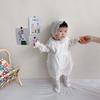 Spring Autumn Baby Girl Floral Embroidered Long Sleeve Romper Infant Bodysuit Crawling Clothes