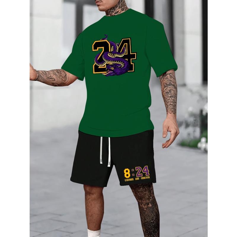 Summer Men's Sports and Leisure Set, Short Sleeved T-shirt Shorts, Youth Fashion Brand Two-piece Set, Complete Set