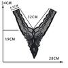 Black Embroidered Mesh Organza Front Collar Collar Sewing Lace Diy Decorative Dress Wedding Dress Accessories