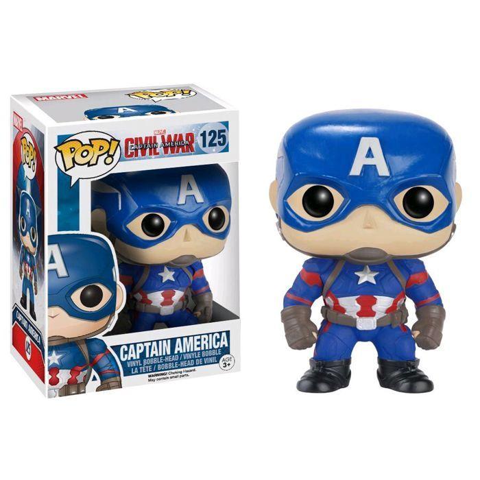 Figurine funko pop! marvel civil war : captain america