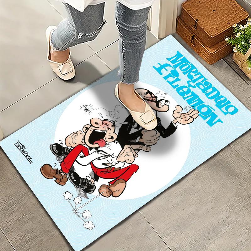 Mort Phil Mortadelo Y Filemon Carpet Rug for Living Room Bedroom Home Sofa Decoration,Kids play Nonslip Floor Mat