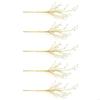 Set Of 5 Artificial Plant Branch for Christmas Tree Flower Bouquet Decoration Accessories Holiday Decorating Supplies X3UC