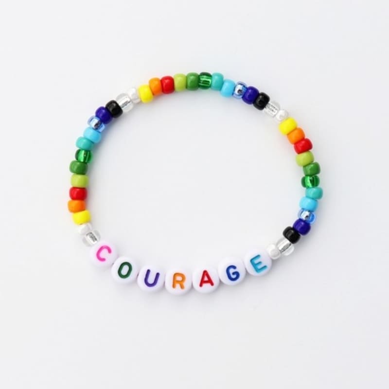 BONBEAU Cool Summer My Initial Beads Bracelet Bongbo Color Initial Bead Banding Bracelet