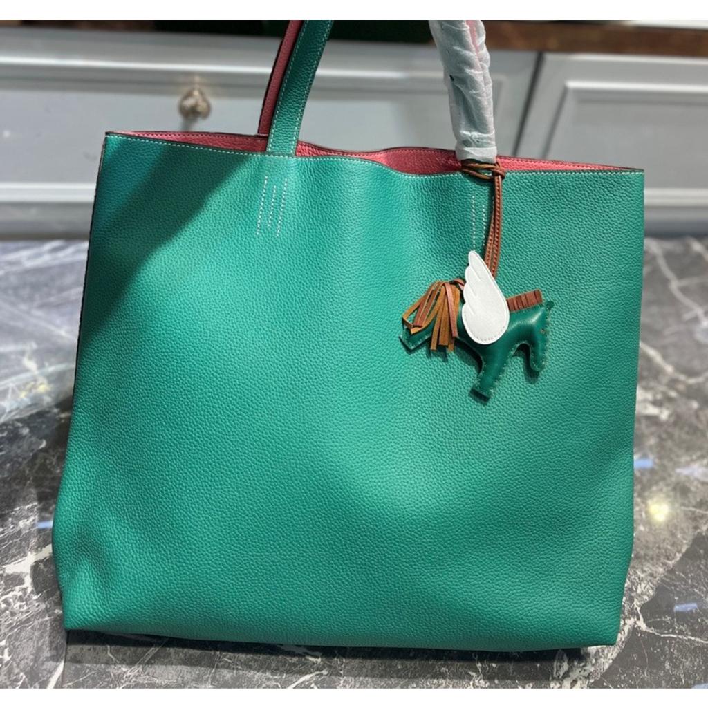 2026 New Guangzhou Factory Double-sided Leather Shopping Bag First Layer Cowhide Tote Bag Genuine Leather Women's Bag Mommy Big Bag