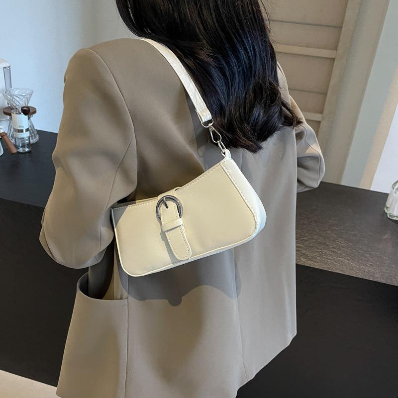 Simple Design Texture Solid Color 2025 Casual Summer New Fashion Popular Single Shoulder Crossbody Armpit Small Square Bag Women