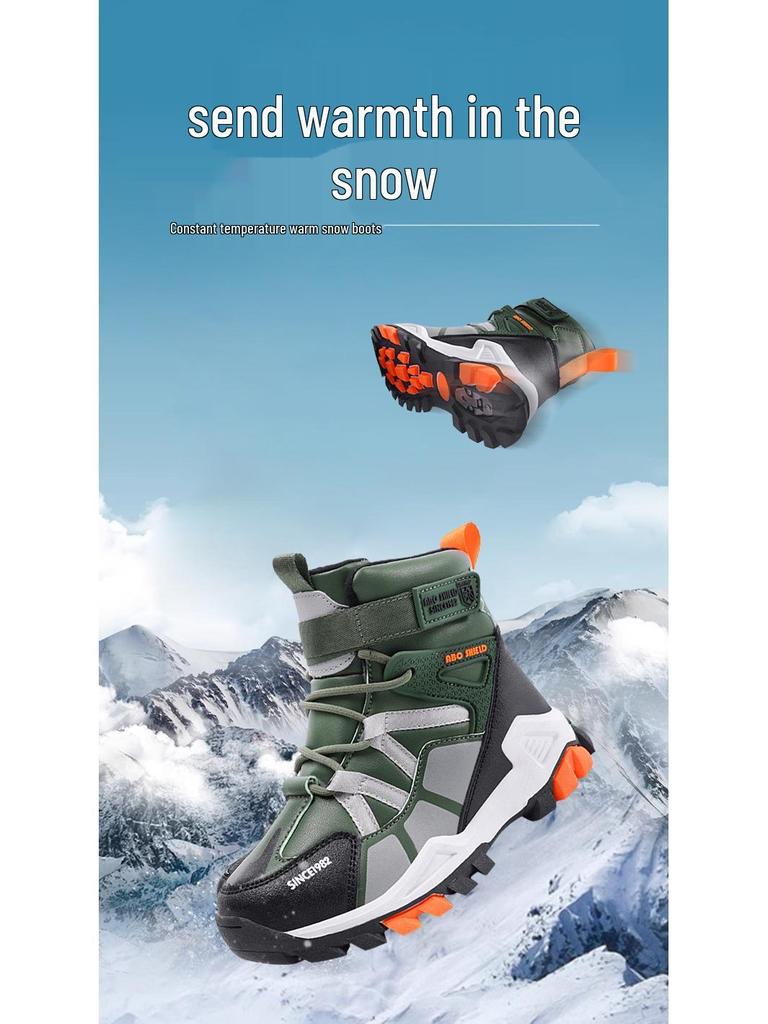 Girls' Plus Velvet Thickened Snow Boots - Winter Non-slip Cold Protection for Kids