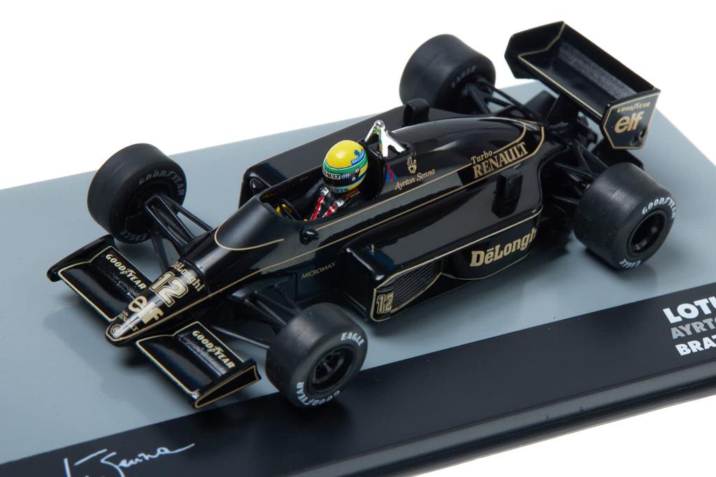 Scale F1 Diecast Model Car Brazilian Grand Prix 1986 Ayrton Senna Lotus Renault Ayrton Senna Team John Player Special 1/43 [Lotus 98T]