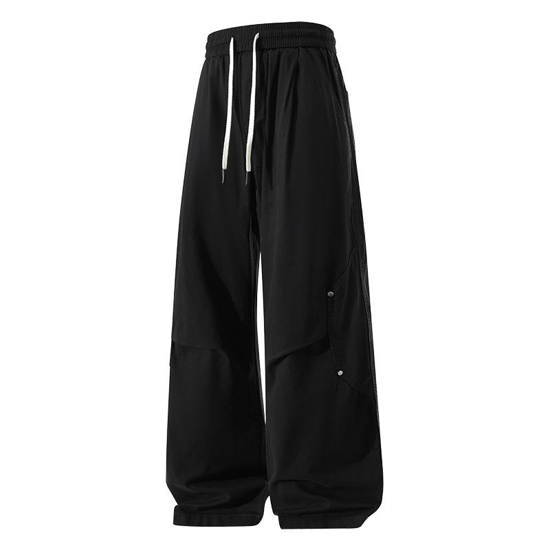 Working Pants Pure Cotton Versatile Men's Spring and Summer Straight Wide-leg Pants Draped New American Casual Trousers