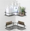 Wall-mounted Bathroom Corner Shelf Without Drilling Rustproof Space Aluminum Shower Storage Shampoo Holder Bathroom Accessories