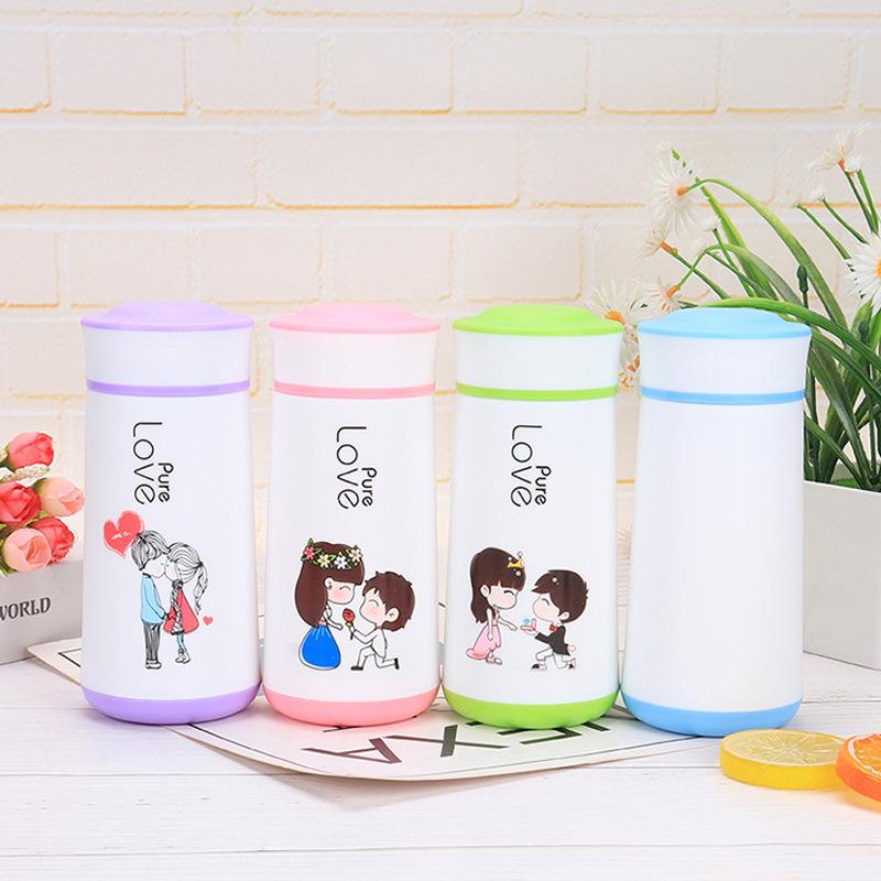 Create Creative Couple Cups, Opening Gifts, Water Cups, Casual Cups, Personalized Portable Insulated Glass Cups