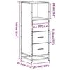 VidaXL Armoire de salle de bain sonoma gris 35x37,5x100 cm, armoire de rangement de salle de bain, placard de salle de bain, 849252
