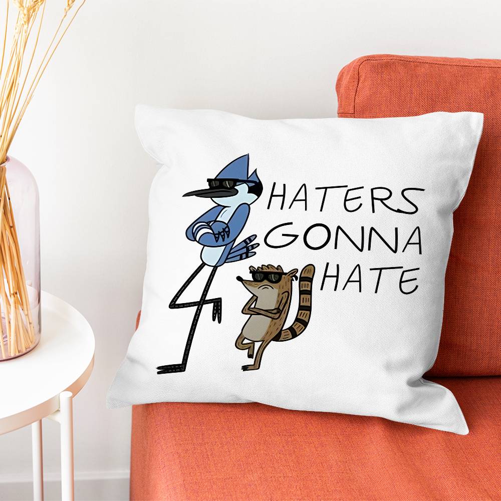 RRegular Rigby Show Pillow Case Plush Fabric Soft Pillowcase Double Sided Print Cushion Cover Household Gifts