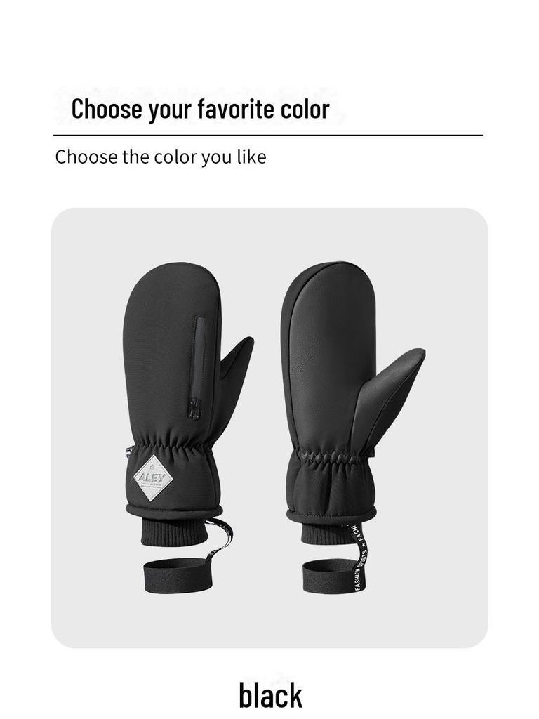 Men's Winter Ski Gloves: Windproof, Waterproof, Non-Slip, Touchscreen-Compatible, Plus Velvet for Warmth, Ideal for Cycling Outdoors