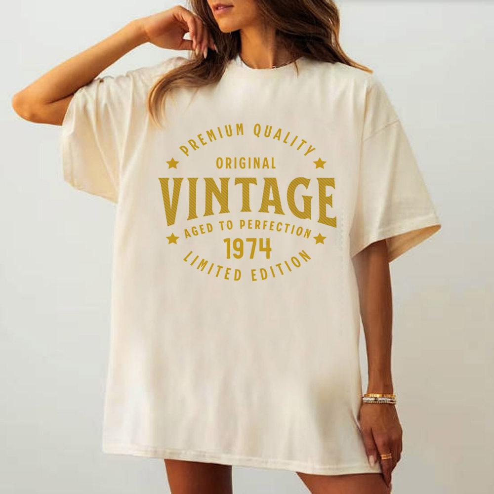1974 t shirt weiblich Damen Bequem Vintage harajuku Pastell 2000er t shirt Gothic anime Retro Ästhetik Atmungsaktiv hip hop