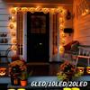 Luci a stringa di zucche di Halloween 3D Lanterne di Halloween per feste Casa Decorazione fai da te Luce bianca calda Luce a batteria