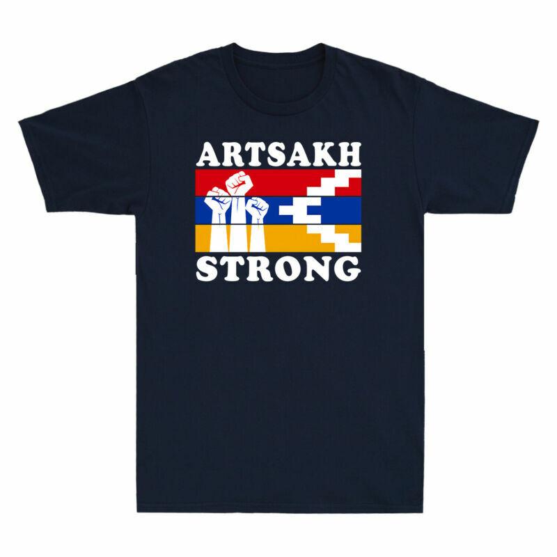 Tee Artsakh is ArUnisexian Flag Cotton T-Shirt Support Artsakh ArUnisexia Strong