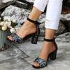 Zufällige Damen High Heels Sandalen Sexy Schuhe mit Absatz Sommer Mode Klobige Pumps 2025 Neuer Trend Designer Sandalias De Mujer