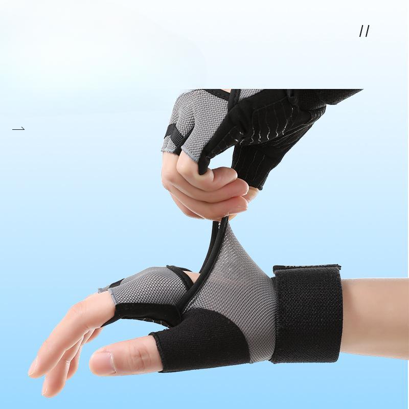 Outdoor Fitness Gloves for Men and Women Outdoor Anti Slip Anti Cocoon Breathable Wear Resistant Cycling Widened Wrist Guard Sports Gloves
