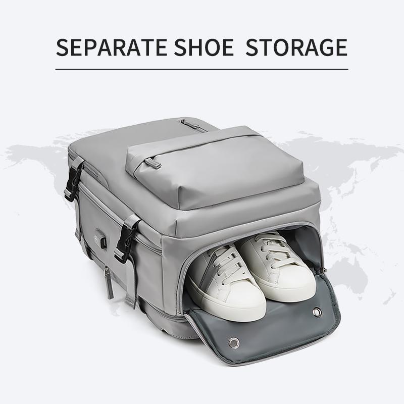 Women Travel Backpack 16 Inch Girl Expanded 39L USB Charging Business Laptop Backpack with Shoe Bag Waterproof Hiking Backpack