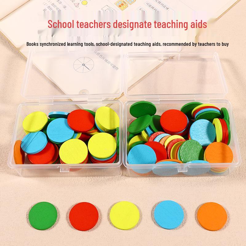 50-Count Small Round Math Counters for Kindergarten & First Grade Teaching