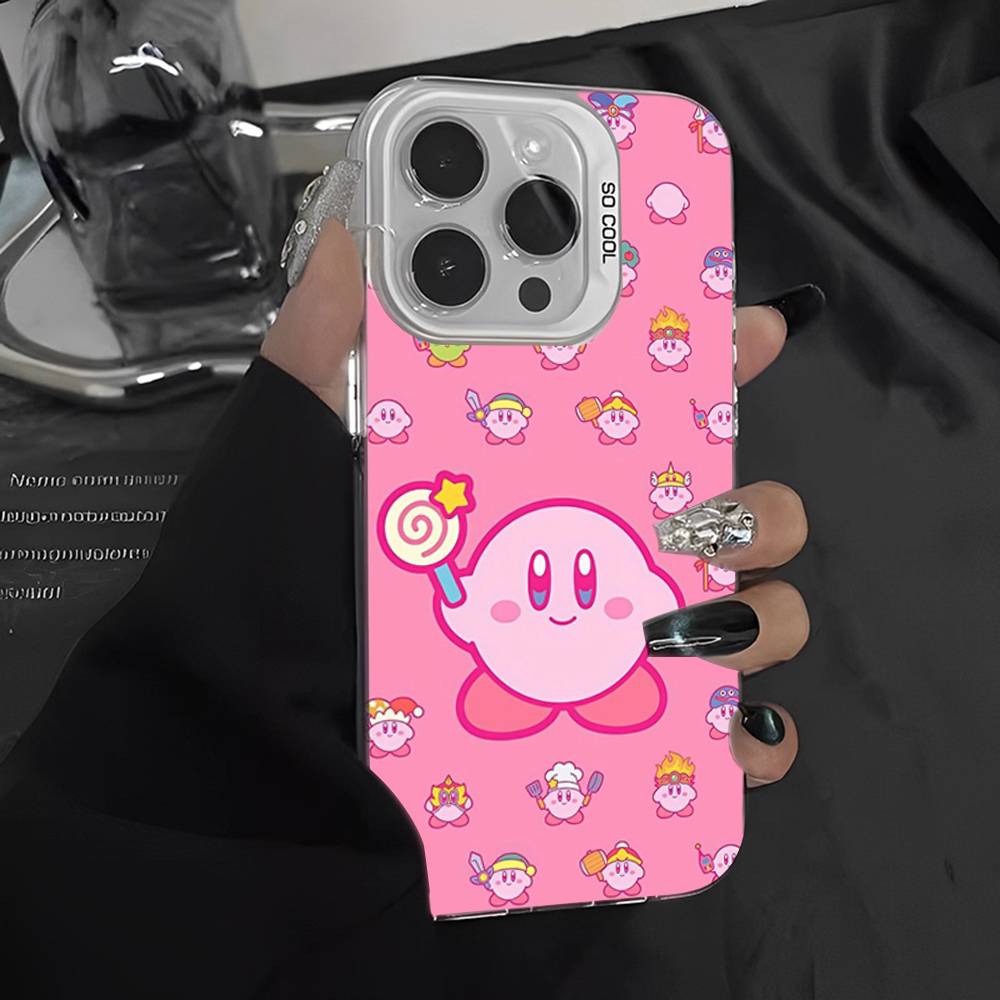 Stars K-Kirby Clear Phone Case For IPhone 16 15 14 13 12 11 Pro Max 17 Plus Colorful Cover