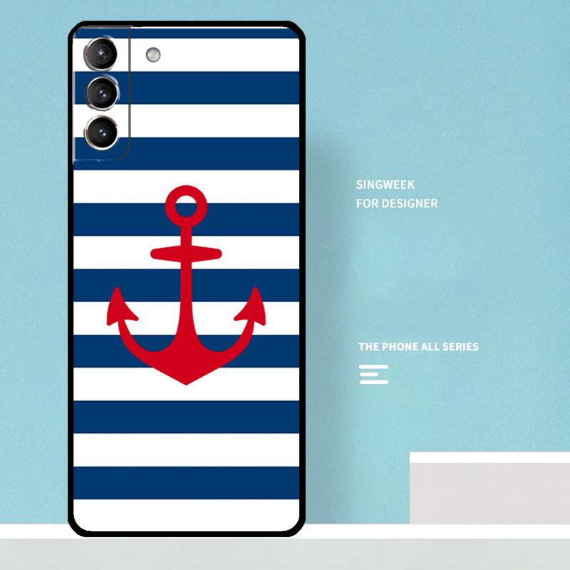 Anchor Boat Case For Samsung Galaxy S25 Ultra S20 S21 S22 S23 S24 Ultra S9 S10 Plus S25 FE Phone Cover