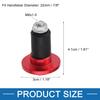 A ABSOPRO Motorcycle Hand Grip 7/8" 22mm Handlebar End Slider Cap Plug Aluminum Alloy Red (Set of 2)