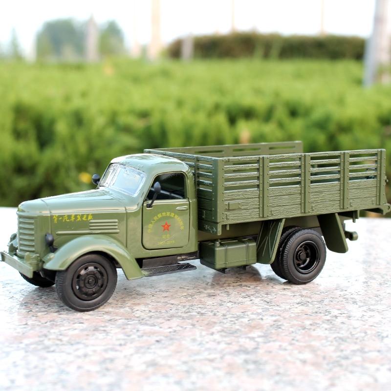 Klasický vojenský transportní nákladní automobil Čínské lidové osvobozenecké armády JieFang CA10 Simulace Odlévaná a hračková vozidla Zvuky a světlo 1:36 Model auta z lehké slitiny