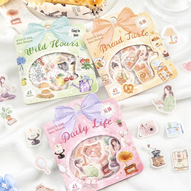 Washi Easy-Tear Sticker Pack: My Self-Healing Journal Series - Life Materials (4 Types)