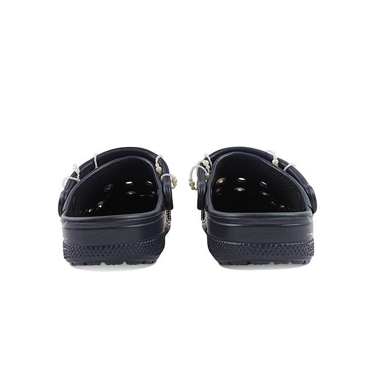 Crocs Baya Crush Clog EVA Shine Beya Beach Hand-Painted Sweet Pearl Niche Versatile Campus Style Hole Shoes Unisex Black