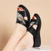 Fashion Comemore 2025 Fashion Summer Women's Mules Slippers Elderly Wedges Shoes Non-slip Soft Bottom Women Platform Sandals Medium Heel