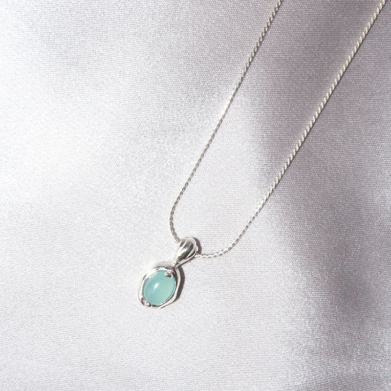 

LOASI water drop necklace silver (not plated)