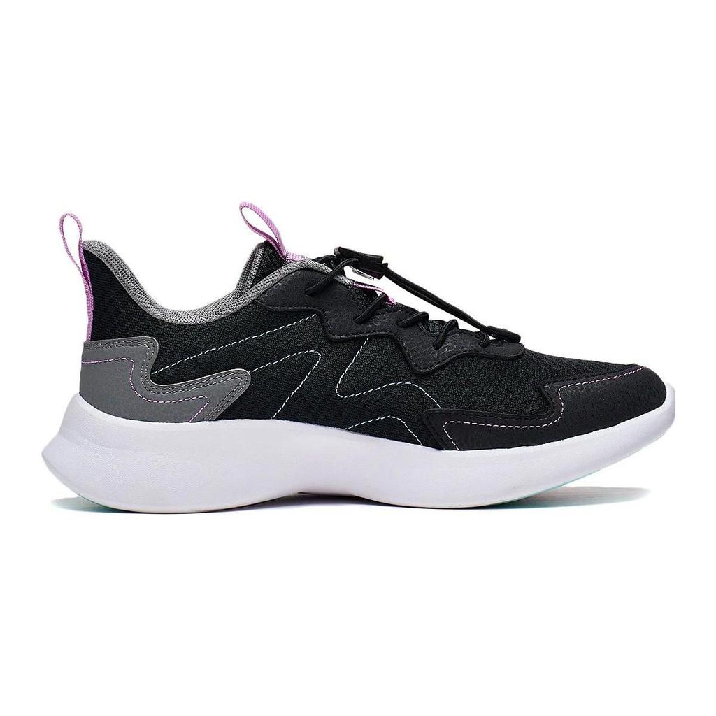 Li Ning Kids Ling Yue 3.5 Versatile Comfortable Round Toe Non-Slip Casual Shoes Kids Casual Shoes Black Gray YKCT114-4