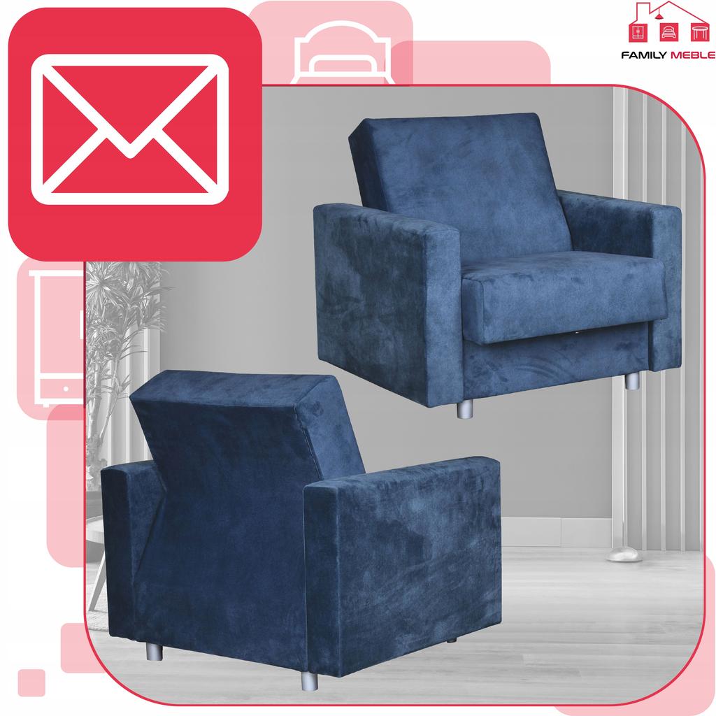Entspannungsmöbelset Alicja Ausklappsofa Sofa Sessel Family Möbel Marineblau