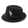 Soft Fedora Hat Solid Color Cashmere Felt Hat Ethnic Style Jazz Hat