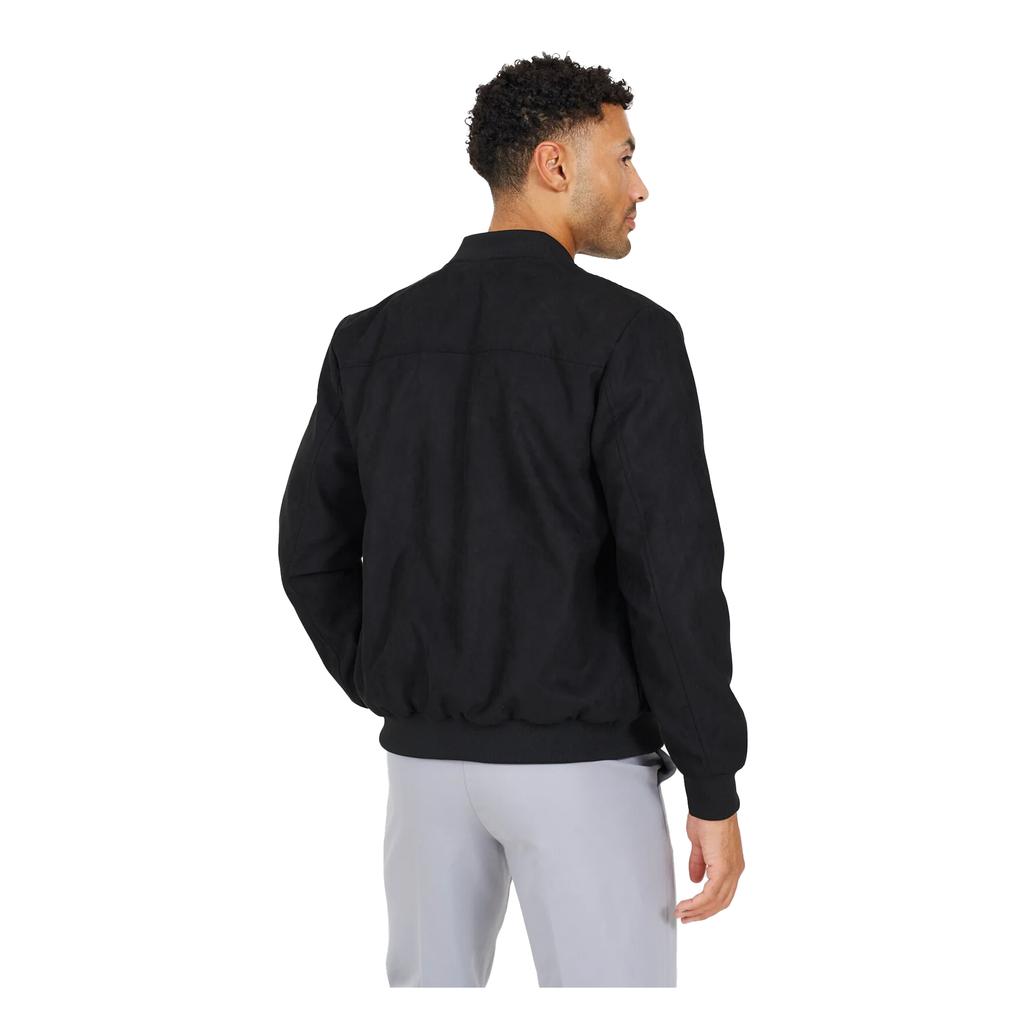 Brave Soul Mens Faux Suede Bomber Jacket