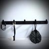 Black Wall Hook 4 Hooks Towel Rack Modern Coat Rack  Bathroom Kitchen Entryway Bedroom