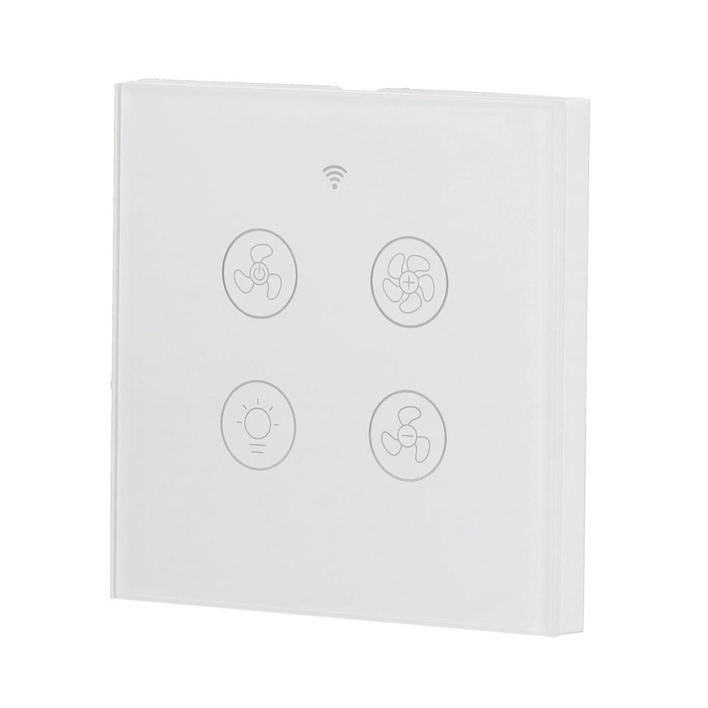Intelligent Wifi Fan Light Switch Support RF Remote Control Voice Control 100?250V White