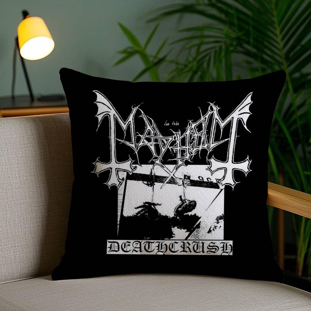Live In Leipzig M-Mayhem Burzum Pillow Case Sofa Short Plush Double-sided HD Printing Room Home Office Gift Cushion Cover