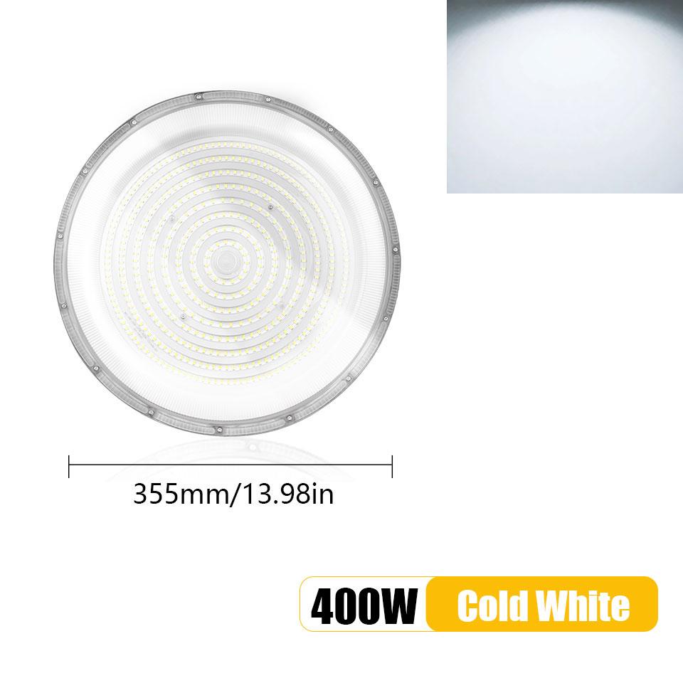 LED UFO High Bay Light 50W-600W AC85-265V Cold White Brightness IP66 Waterproof And Dustproof For Outdoor Garden Wall Industry