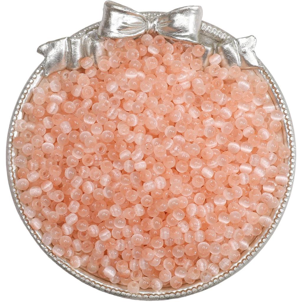 4mm High-Quality Glass Cat's Eye Seed Beads for Handmade DIY Jewelry and Accessories.