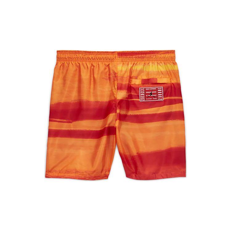 Jordan Legacy AJ11 Printed Mid-Waist Fitted Shorts Men Bottoms Orange-Red CW0842-100