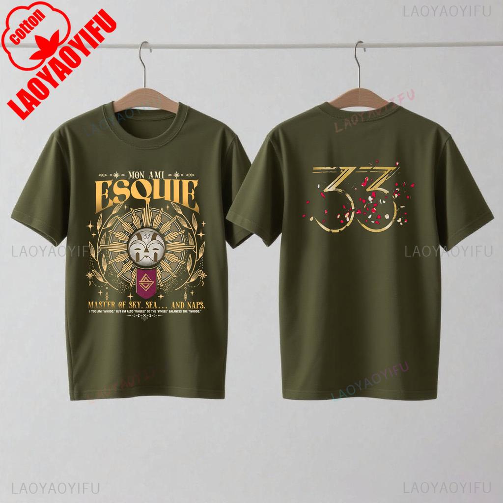 Koszulka Esquie Clair Obscur Expedition 33 Zabawna koszulka Esquie dla graczy dla fanów Prezent Moda letnia Casual Miękka bawełna Krótki rękaw Top