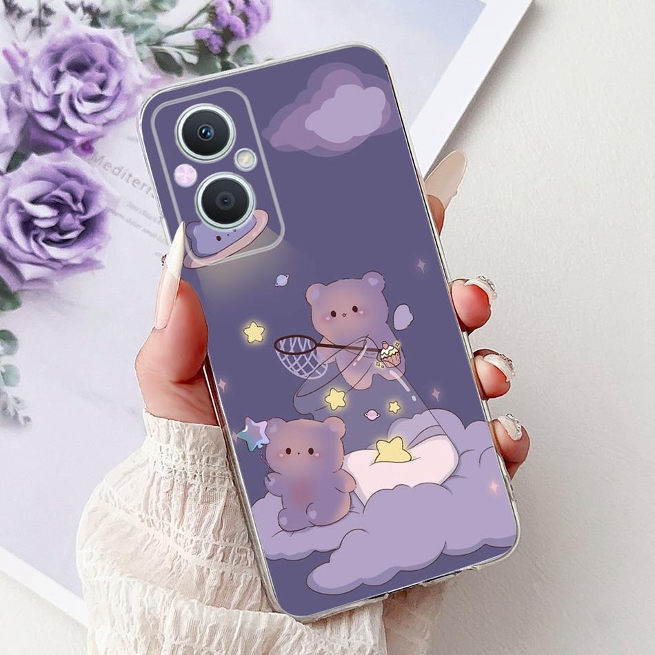 For OPPO Reno7 Z 5G / Reno8 Z 5G Elegant Floral Butterfly Phone Case For Oppo Reno 7Z 8Z 5G Soft Silicone TPU Cases