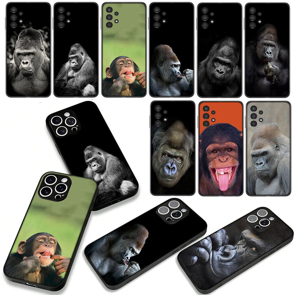 Cover for Samsung Galaxy S25 S24 S22 S23 FE Ultra Plus A56 A05 A06 A15 A16 A55 S7 Edge Phone Case Gorilla Ape Baby Monkey