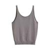 Trendy Women's Sexy Backless Knitted Tank Top - Summer Solid Color Camisole