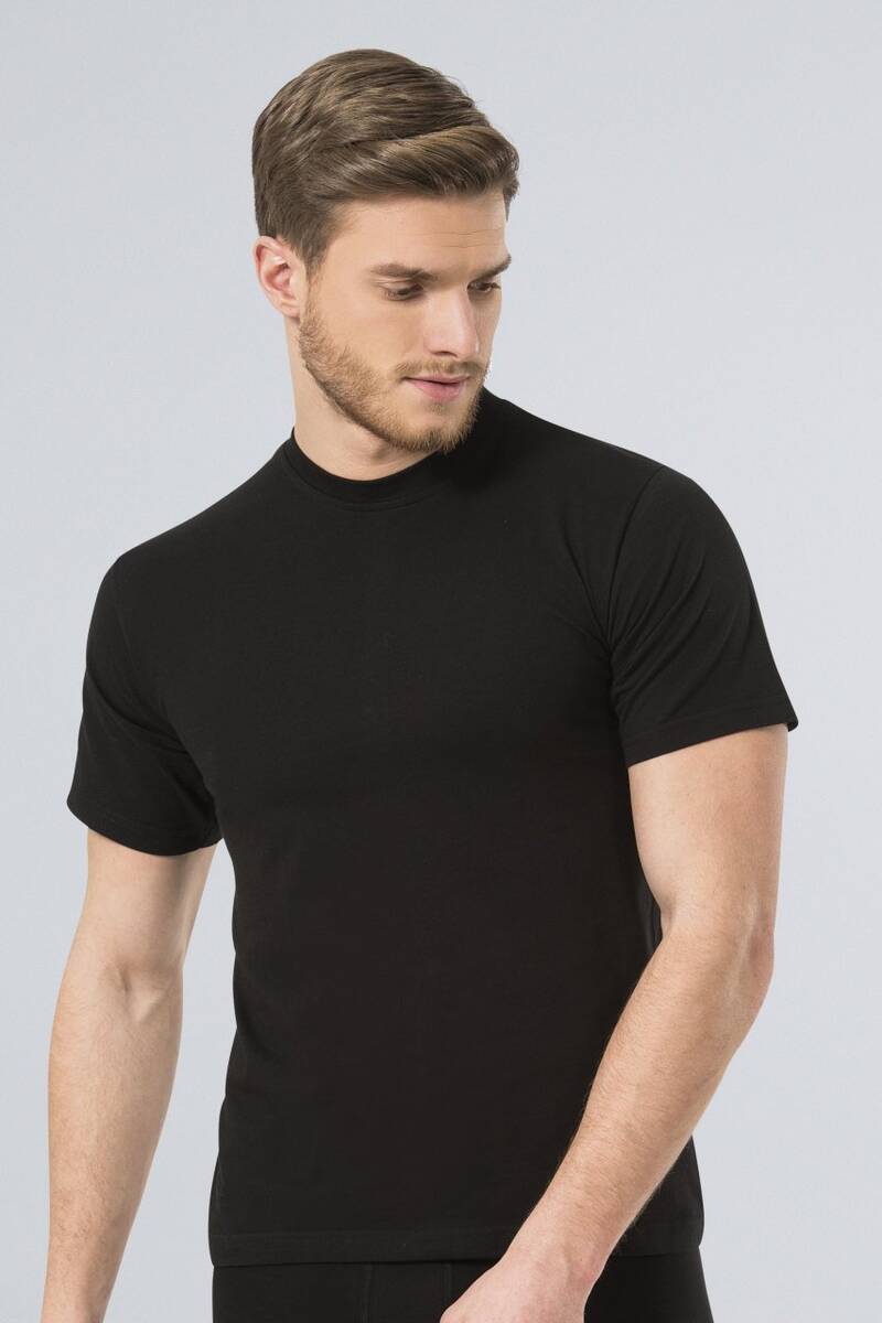 

Мужская футболка Türen с круглым вырезом и окантовкой (закрыто) Фланель